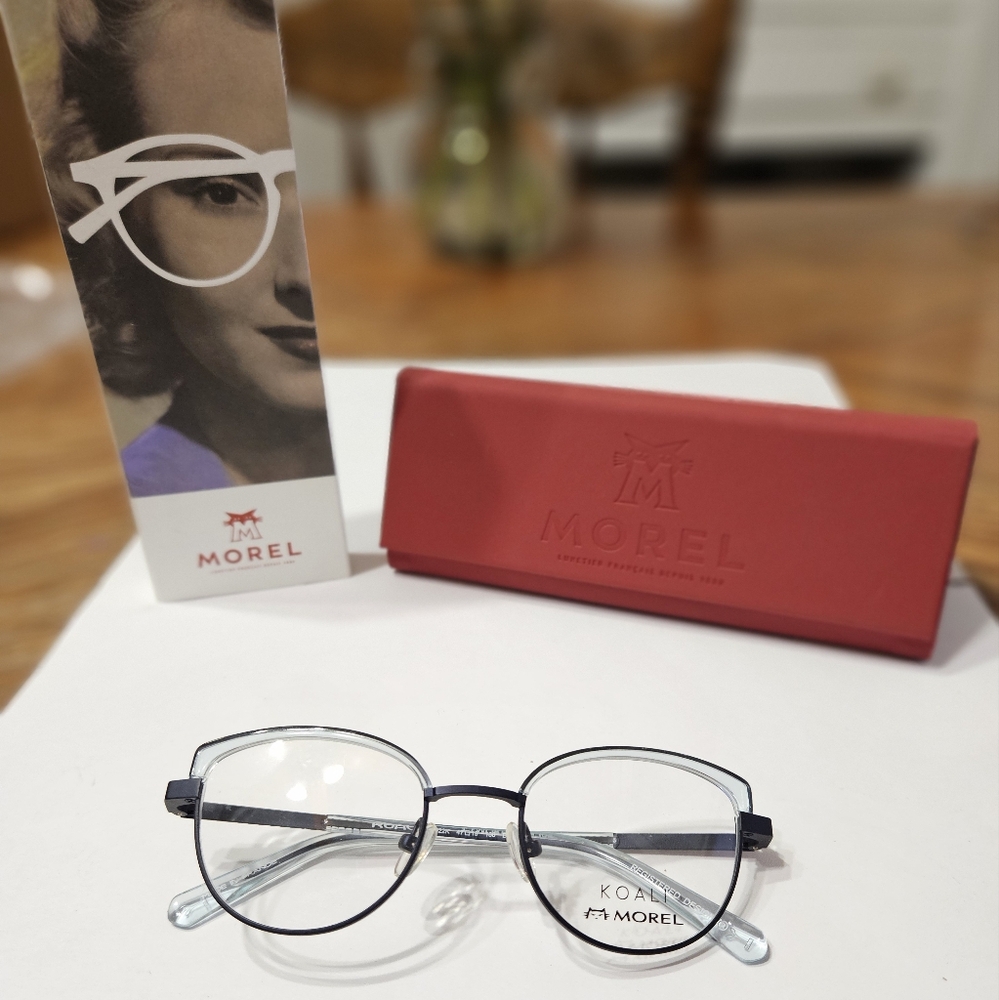 Morel Koali eyeglass frame 20022K size 47-19-130 color BB03 blue PETITE FIT